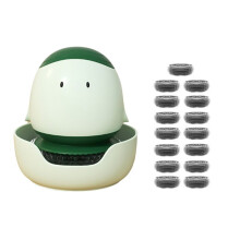 Dish Scrub Brush with Soap Dispenser Cartoon Pot Brush with Bottom Bracket Dish Pot Pan Sink Induction Cooker B
