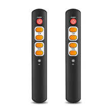 2PCS Universal 6-Button Remote Control IR Copy Learning Function Remote Control for TV, STB, DVD, DVB, VCR B