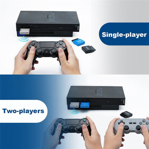 Blueretro Receiver Wireless Game Controller Adapter for PS1/PS2 Compatible with PS4 PS5  Wireless Controller C