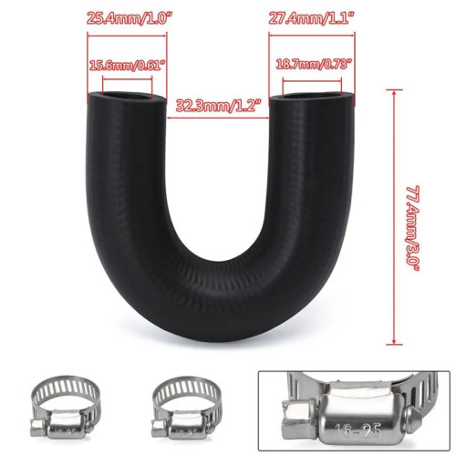 Silicone Heater Core Bypass Loops Hose Coolant Crossover for LS1 LSX LS2 LS3 LQ4 2