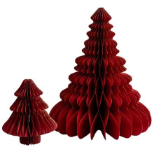Christmas Tree 3D Paper Decoration Christmas Photo Props Decoration New Year Home Decor Red