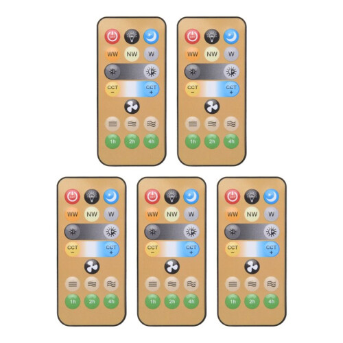 5pcs Wireless Switches, 3-Speed Timing Remote Control, for E27 Ceiling Fan Light, 1-4h Timing Remote Control
