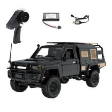 2.4G Full Scale Pickup Short Truck 4WD Climbing Car RC Carro Controle Remoto Brinquedo para MN MODELO MN82S 1:12 Preto