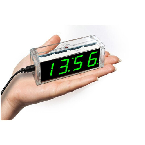 Digital Clock Kit Light Control 1 Inch LED Digital Tube 51 Microcontroller Electronic Clock DIY Parts with Shell 1