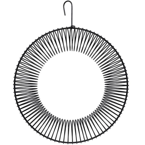 Peanut Wreath Bird Feeder 16 Inch, Rust & Waterproof Solid Steel DurableWhole Peanut Wild Bird Feeder with Hanging Hook
