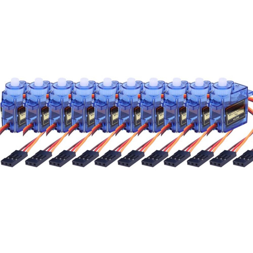 10PCS SG90 9G  Servo Servo Motor för RC Plan Robot Arm Fixed-Wing Servo Motor Control för Flygplan 360