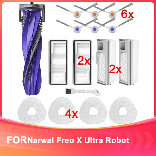 16-Piece Accessories Replacement for  Freo X Ultra Robot Vacuum, Complete Accessory Kit