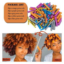 100pcs Perm Rods Set for Natural Hair Plastic Cold Wave Rods Hair Rollers for Long Short Hair Curling Rods Perms Rods