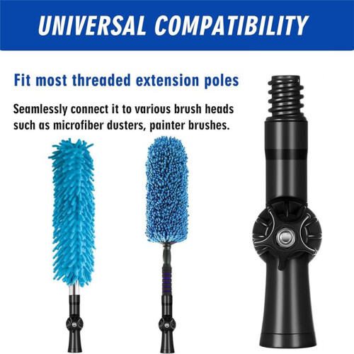 2Pcs Rotatable Angle Adaptor Extension Pole Attachments for Threaded Extension Pole Paint Pole Adapter Attach to Duster 2