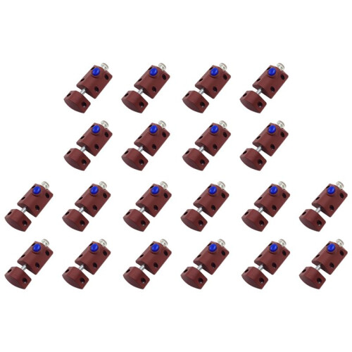 20Pcs Multi-Functional Cabinet Bolt Lock Spring  for Doors Furniture Hardware Brown