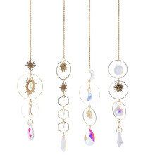 Kristal Zon Catcher Ster Maan Hanger Slaapkamer Raamdecoratie Kristallen Hanger