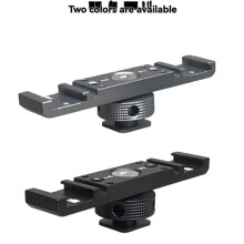 Adapter för Kall Sko, Förlängningsfäste, Stativ för Kamera, Mobiltelefon, Vlogg, Videolampa, Trippel Monteringsplatta för Blixtsko, B