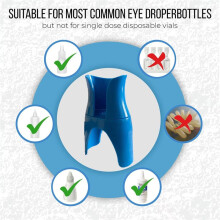 Eyedrop Bottle Guide Aid Dispenser, Reusable Eye Dropper Applicator, Eye Drop Helper for Accurate Delivery Safe and Easy