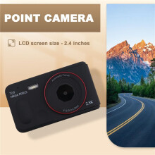 Digital Camera 16x Digtal Auto Focus 2.5K HD 72MP Digital Camcorder Camera for Home Outdoor Travel Black