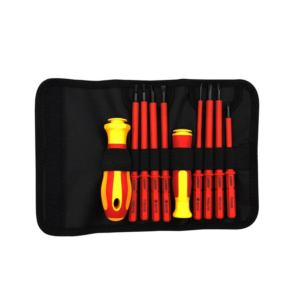 Insulated Screwdriver Set, Plums Blossom Flat Bag, Home Maintenance Electrician Anti-Electric Screws 4713800749692