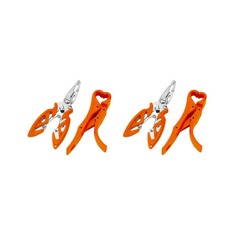 2Pcs Fishing Plier Fishing Grip Set Controller Multi-Functional Fish Lip Grabber Fishing Equipment Tools Orange 4713031966318