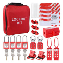 Lockout Tagout Kit, Electrical Loto-Kit with Circuit Breaker Lockout, Lockout Hasps, Lock Out Tags Multi-Pole Breaker