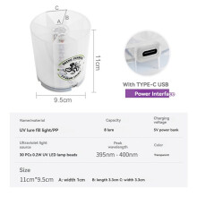 Acumulador de Luz de Preenchimento de Lula UV para Isca de Lula Acessórios de Pesca Marítima Carregador de Luz de Lula Suprimentos de Pesca Cáqui