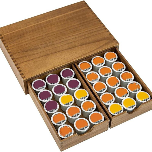 Scatola Porta Capsule Caffè, Porta Cialde Caffè e Set da Tè, Supporto per Macchina da Caffè 2