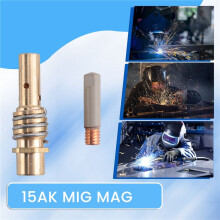 14-Teiliges 15AK-Beschichtungsschutz-Düsenset, Antihaft-Schweißschlacke, Airless-Gasschutz, Maschinenschutzhülse, 0,8 mm