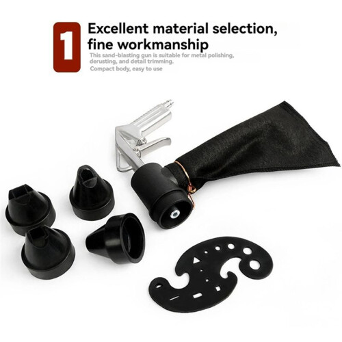 Pneumatic Sandblasting Tool Kit Sand Blasting Machine Set Versatile Sandblaster Handheld Polishing Machine Rust Remover 2