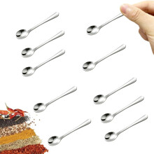 10 PCS Tiny Stainless Steel Spoons for Spices Jars, Size 2.87inch, Cute Small Stainless Steel Condiment Spoons