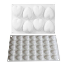 Heart-Shaped Chocolate Mold Mousse Cake Mold Silicone Mold Valentine'S Day Heart Soap Mold B