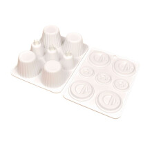 Silikonformen für Mousse-Kuchen, Schokolade und Fondant, Geeignet für Cupcakes und Backbleche, 2 Stück