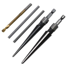 1 Set Durevole e Conveniente Trapano Argento 5-16 mm Alesatore Manuale 3-13 mm Impugnatura Alesatori Conici Set Alesatori Conici