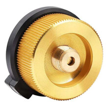 Butane Fuel Canister Adapter Camping Adapter Butane Gas Adapter Convert Type Nozzle for Camping Hiking Fishing Gold