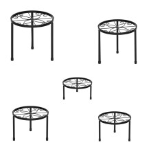 Lot de 5 Supports de Plantes en Métal pour Extérieur et Intérieur, Support de Pot de Fleurs en Fer Antirouille pour la Maison, la Terrasse et le