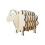 2 Sets Sheep Coaster Set Wooden Sheep Figurines Home Decor 5