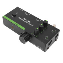 Professional MM MC Phono Preamp for Turntable with Adjustable EQ and XLR Output for Studio Quality Audio