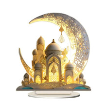 Charm Home Decor Moon Holiday Tabletop Decoration Aggreko Wear Decorative Room Display 2d Acrylic Flat Decorations