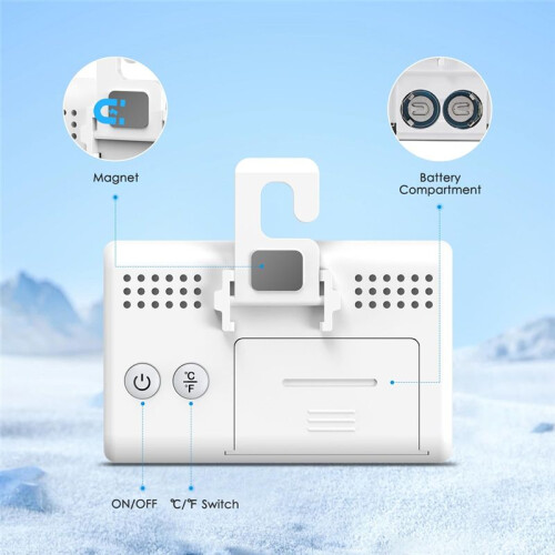 Fridge Freezer Thermometer, Digital Refrigerator Thermometer,with LCD Display, C/F ,for Kitchen,Home,Restaurants 1