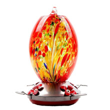 Feeder, Large Glass Bird Feeder for Outdoor Use with Ant Proof Hooks
