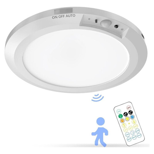Ceiling Light, Rechargeable Motion Sensor Lights Indoor, Magnetic Ceiling Lamp with 3 Dimmable Color Remote Control 1