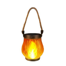 Flame Solar Lantern Magical Dancing Flames Outdoor Lights Solar Torch Lights Flickering Flames Hanging Waterproof Light