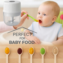 Hachoir à Ail Électrique, Robot Culinaire Portable, Hachoir à Légumes, Hachoir à Oignons, Hachoir à Viande avec Chargement USB