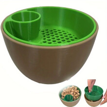 Nut Bowl Shell Collecting Snack Bowl Divided Walnut Plate Two-Tier Food Holder for Edamame Cherries Camping Gathering