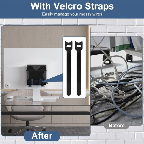 PC Mount Computer Holder Wall Mount Easy Installation Space Saving Computer Mount Under Desk Mount 2