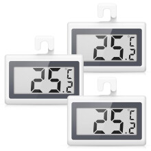 Kühlschrankthermometer, Digitales Kühlschrankthermometer mit LCD-Anzeige, Gefrierschranktemperaturanzeige mit /-Schalter, 3er-Pack