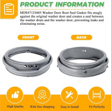 MDS47123605 Washer Door Boot Gasket Rubber Seal Replacement for  WM3470HVA WM3470HWA WM3570HVA WM3770HWA