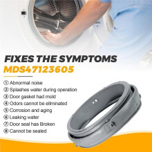 MDS47123605 Washer Door Boot Gasket Rubber Seal Replacement for WM3470HVA WM3470HWA WM3570HVA WM3770HWA