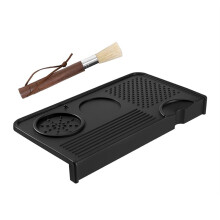 Espresso Tamping Mat and Coffee Brush Set, Portafilter Mat for Barista Espresso Machine Acceessories, Waterproof