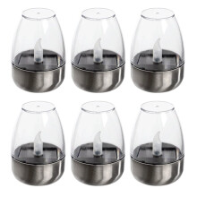 6 Pcs LED Solar Candles Light Flameless Rechargeable Night Light for Garden Decor Outdoor Wedding Party Atmosphere Lamp