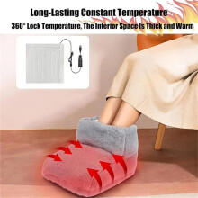 Electric Foot Warmer Foot Heating Pad USB Household Foot Heater Washable Double Feet Slippers for Home Bedroom Sleeping