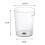Clear Plastic Waste Bin with Handles 1