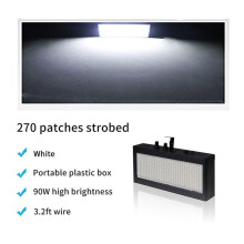 Stage Strobe Light, 270 LED Super Bright Flash Stage Lighting White Light for Wedding, Xmas, Birthday, Club, DJ US Plug