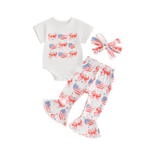 (3-6 Months, Ivory) Conjunto de verão de julho.